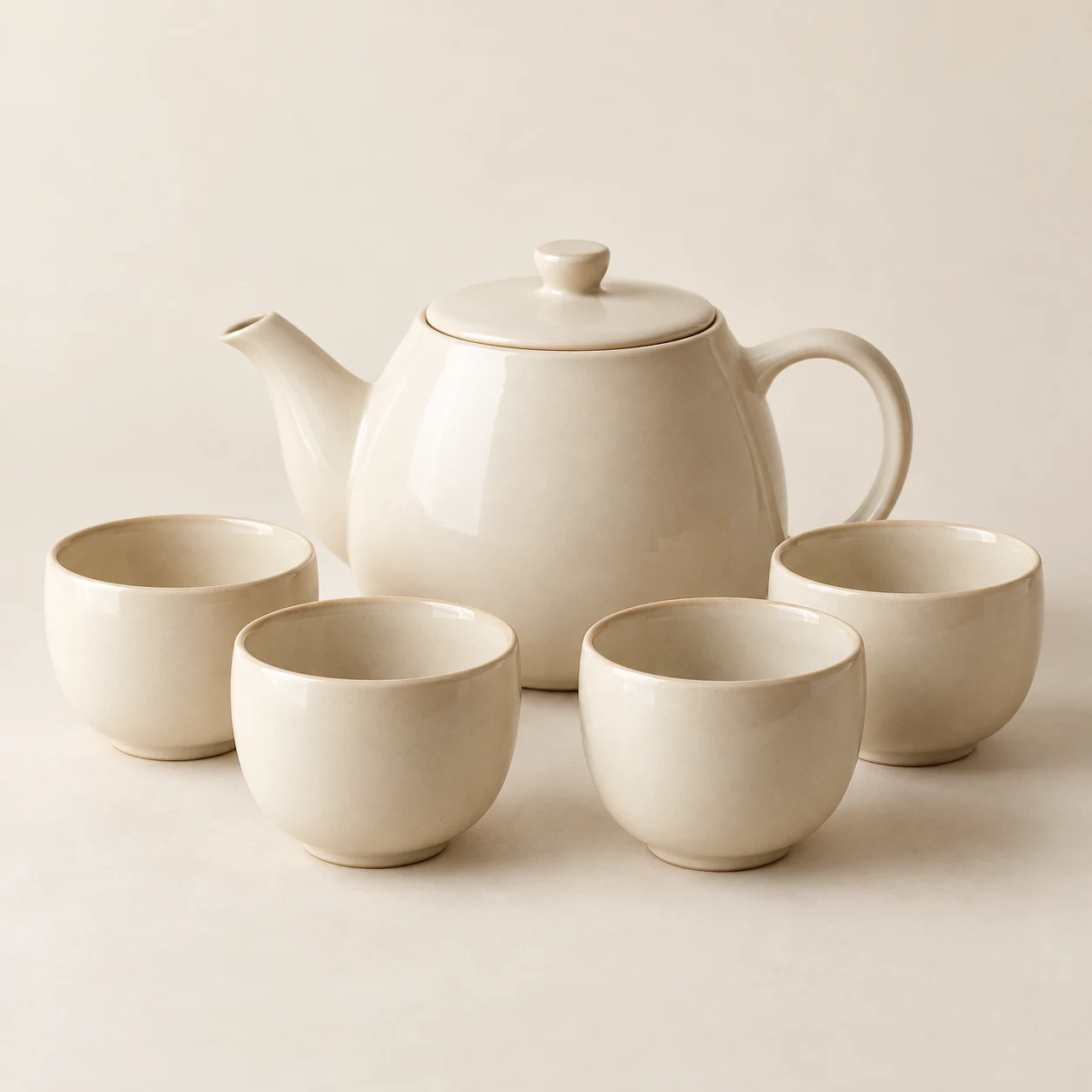 Slow Morning Tea Set in Cream